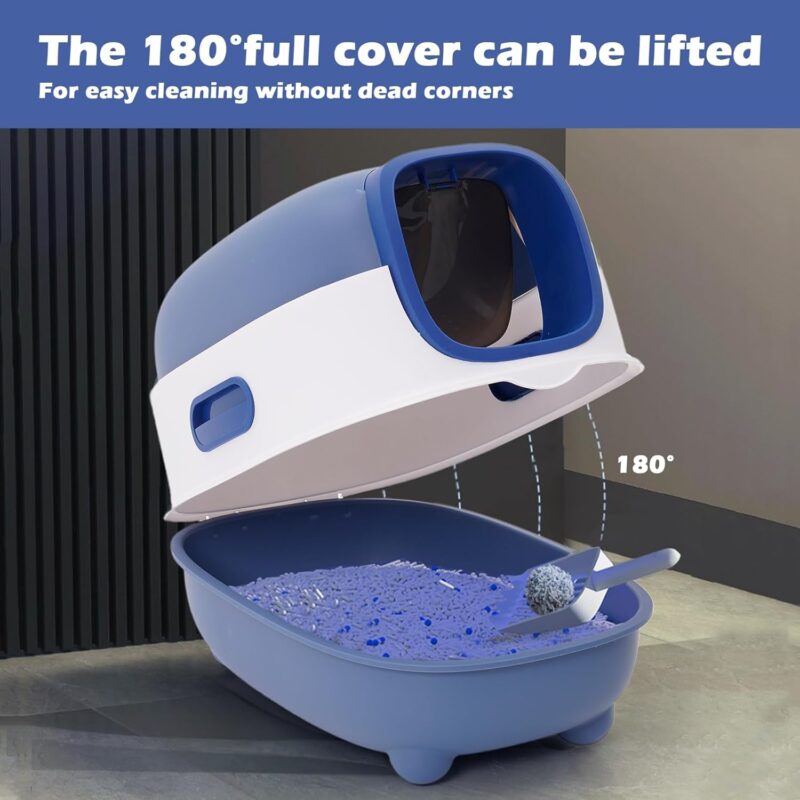 Naomi Submarine Oval Cat Litter Box with UV light and Scoop