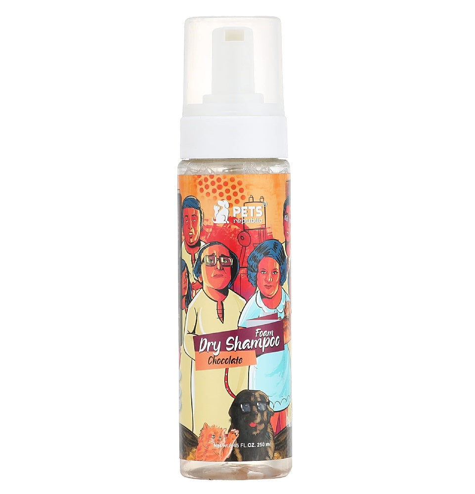 Pets Republic Antibacterial Pet Dry Shampoo Chocolate Scent 250 ml