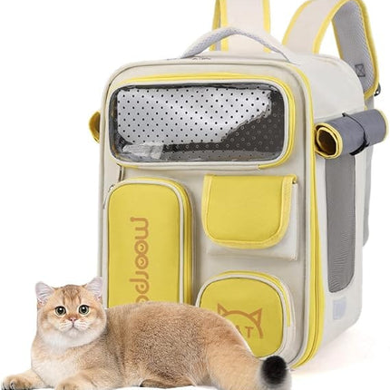 Adjustable Breathable Pet Carrier Backpack for Small Cats And Dogs Yellow