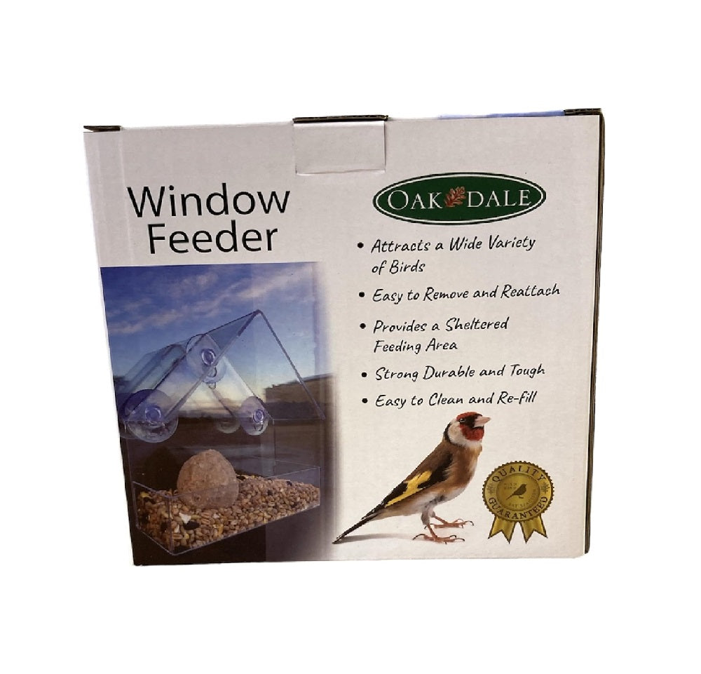 وحدة تغذية الطيور Oakdale Window مع صواني تغذية مزدوجة