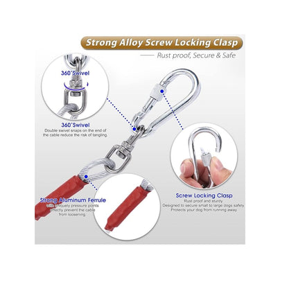 Dog tie out cable 10 F