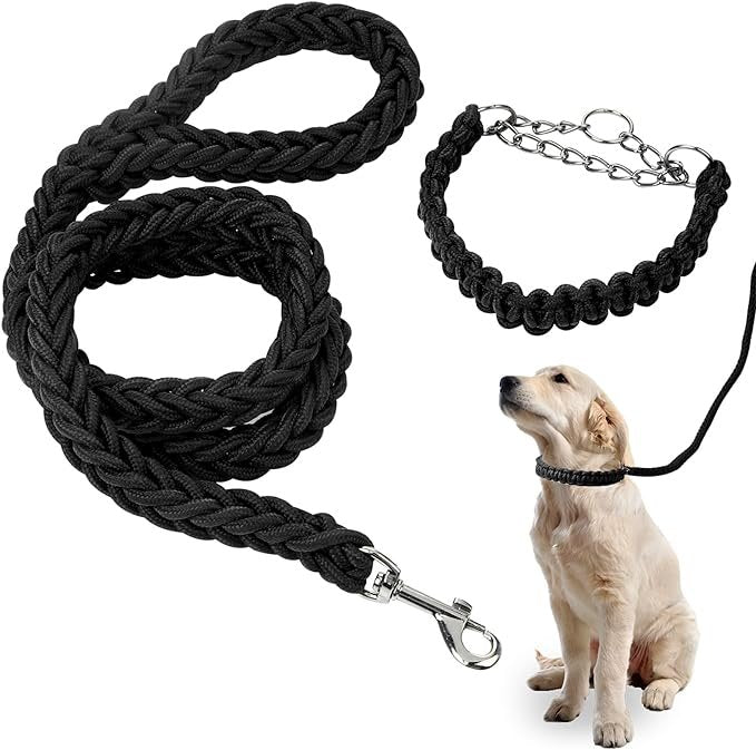 Dog Rope Heavy Duty Dog Woven Leash Collar large