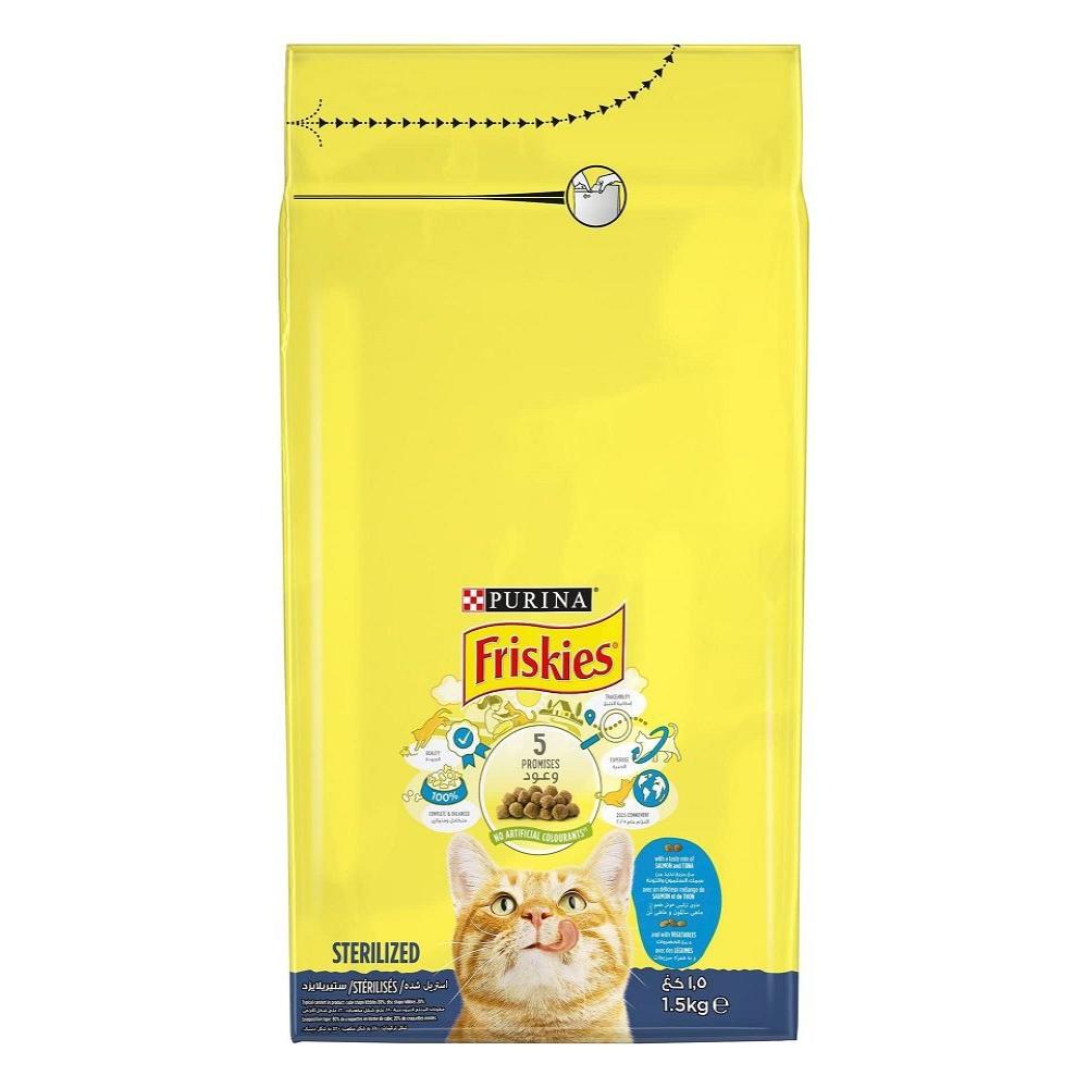 Purina Friskies Dry Food Sterilized With Salmon 1.5kg