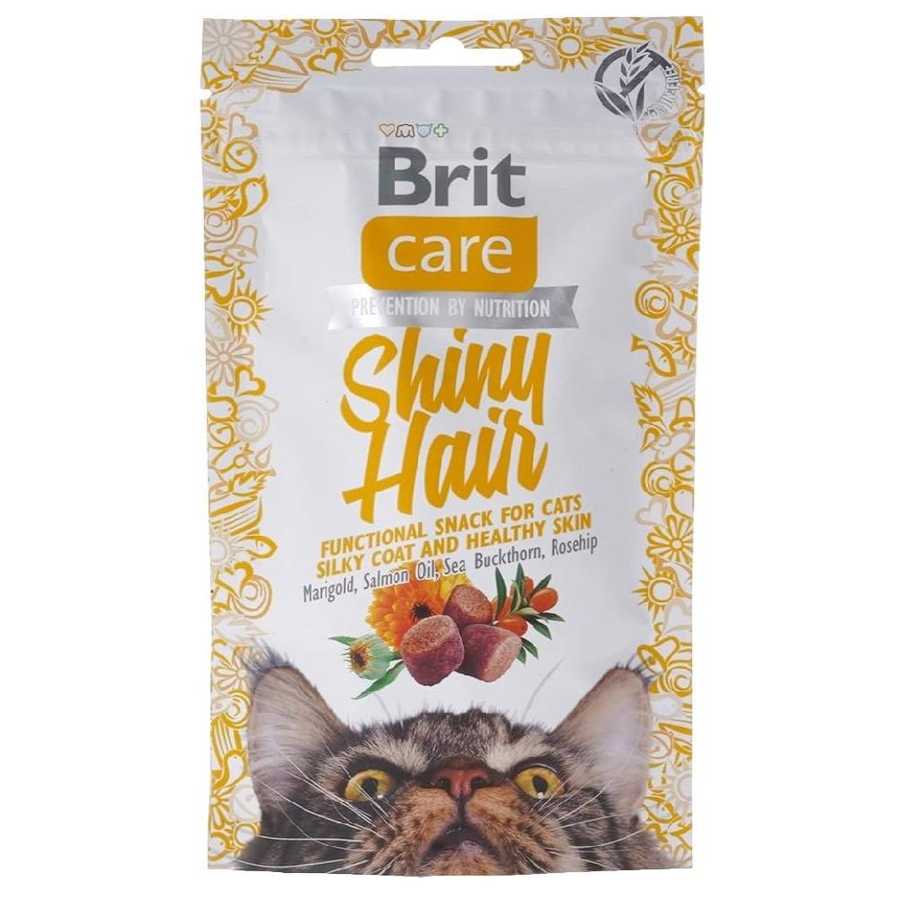 Brit Care Shiny Hair Cat Treats with Marigold and Salmon Oil and Sea Buckthorn and Rosehip 50 gr