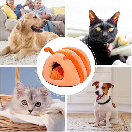Cute Caterpillar Cat House and Pet Cave 50x45cm Soft Plush Covered Dog and Cat Bed