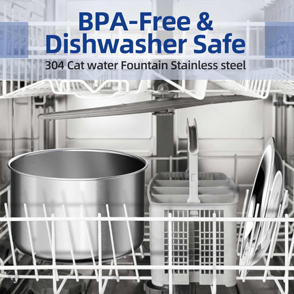 Pet Stainless Steel Automatic Water Fountain, 2L