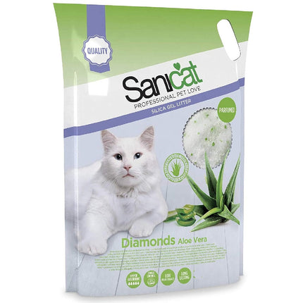 Sanicat Diamond Silica Gel Litter Aloe Vera Scent 5 L