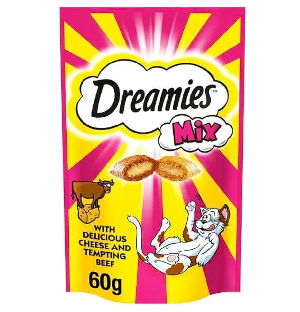 Dreamies Mix Cat Treats with Beef and Cheese 60 gr