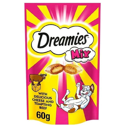 Dreamies Mix Cat Treats with Beef and Cheese 60 gr