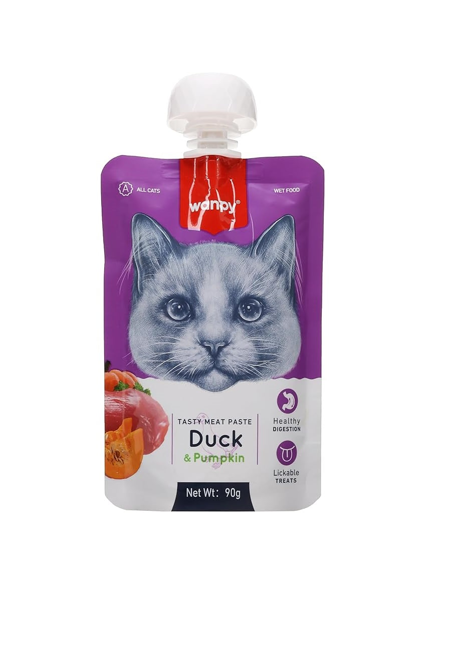 Wanpy Cat Treat Paste with Duck and Pumpkin 90 gr