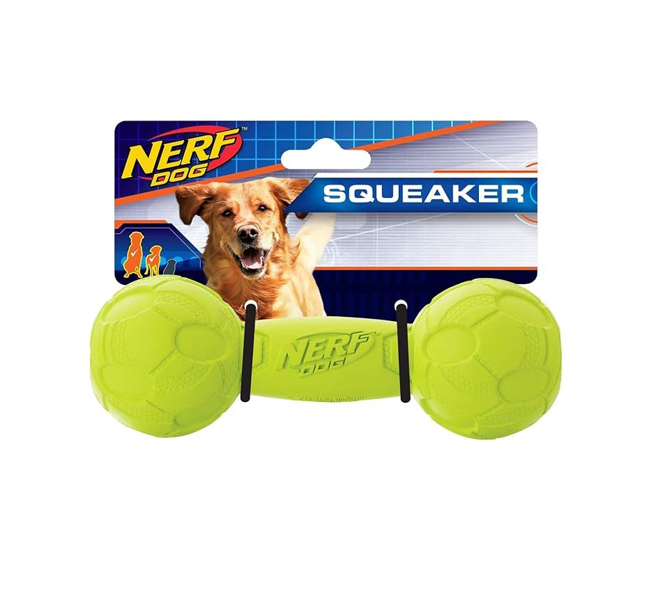 Nerf Dog Dog Toy Squeaking Dumbbell