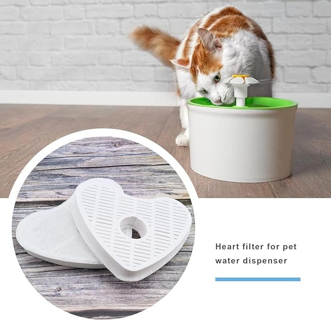 ALLOMN Heart Pet Drinking Fountain 2.4 L