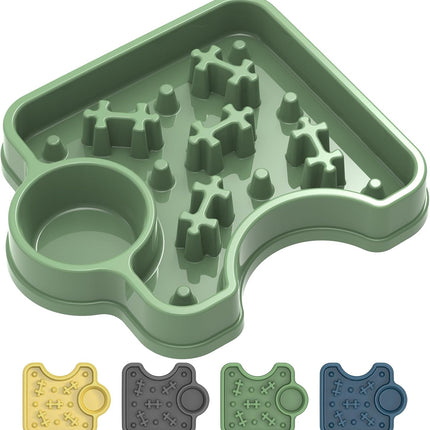 Slow Feeder Dog Bowl 2-in-1 Water and Food