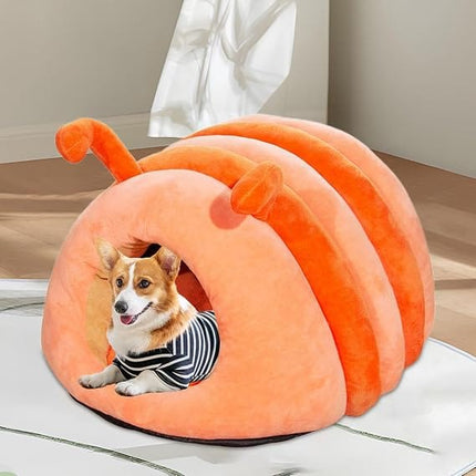 Cute Caterpillar Cat House and Pet Cave 50x45cm Soft Plush Covered Dog and Cat Bed