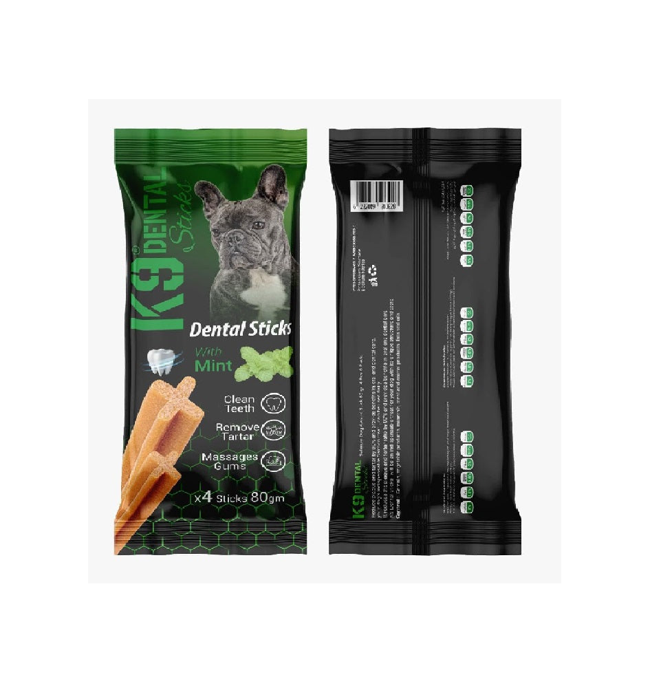 K9 Dental Stick Dog Treats with Mint 4 Pcs 80 gr