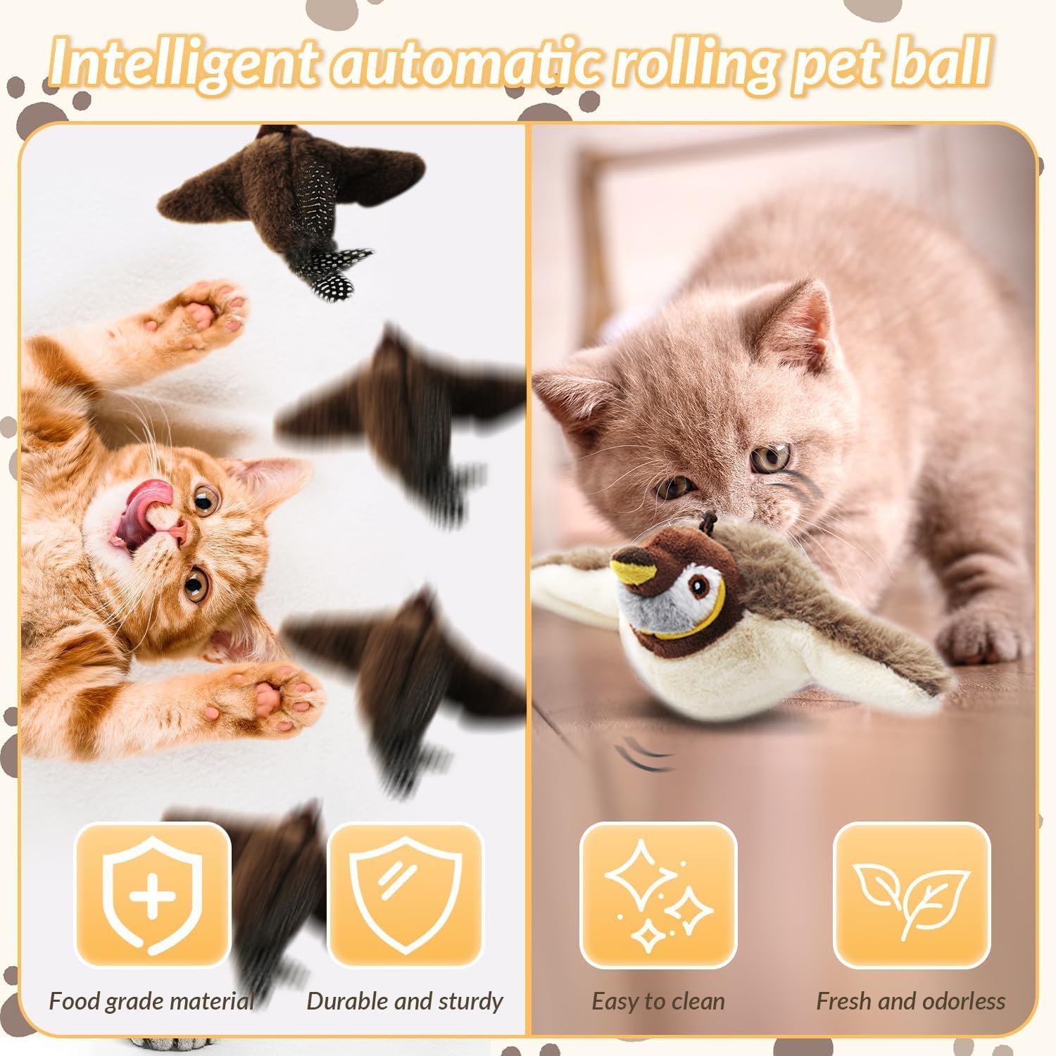 Cat Toy Moving Bird Interactive Toy for Cat and Bird