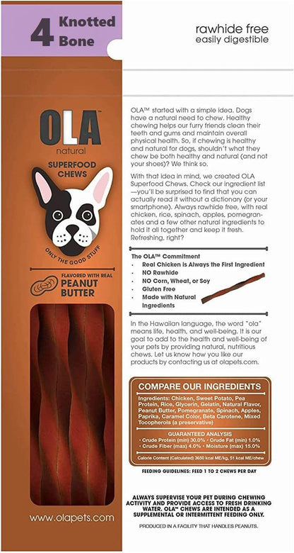 Ola Mini Bone Dog Treats Peanut Butter Flavor with Chicken 384 gr