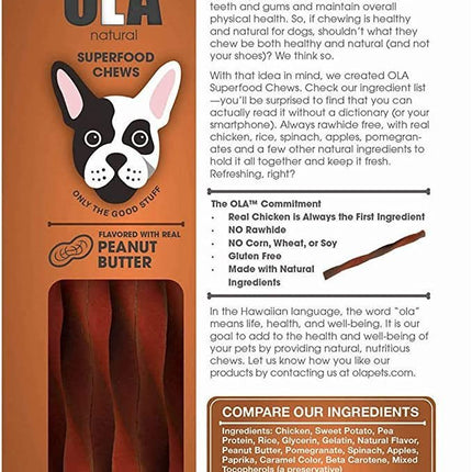 Ola Natural With Peanut Butter 4 Knotted Medium Bones 200 gr