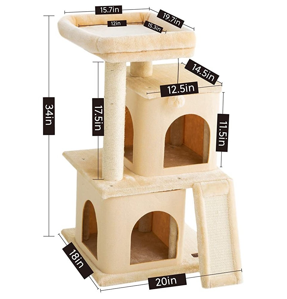 Cat Tree Platform With Indoor Scratches And Posts Large