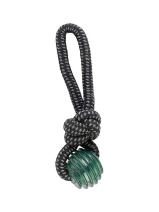 Zoofari pet toy rope Wth ball red black