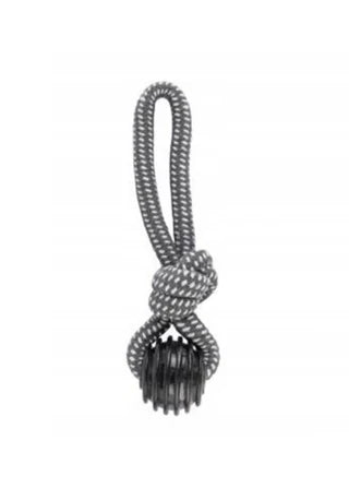 Zoofari Pet Toy Rope Wth Ball Grey