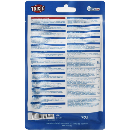 Trixie Denta Fun Chewing Bones Dog Treats Filled with Duck 2 Pcs