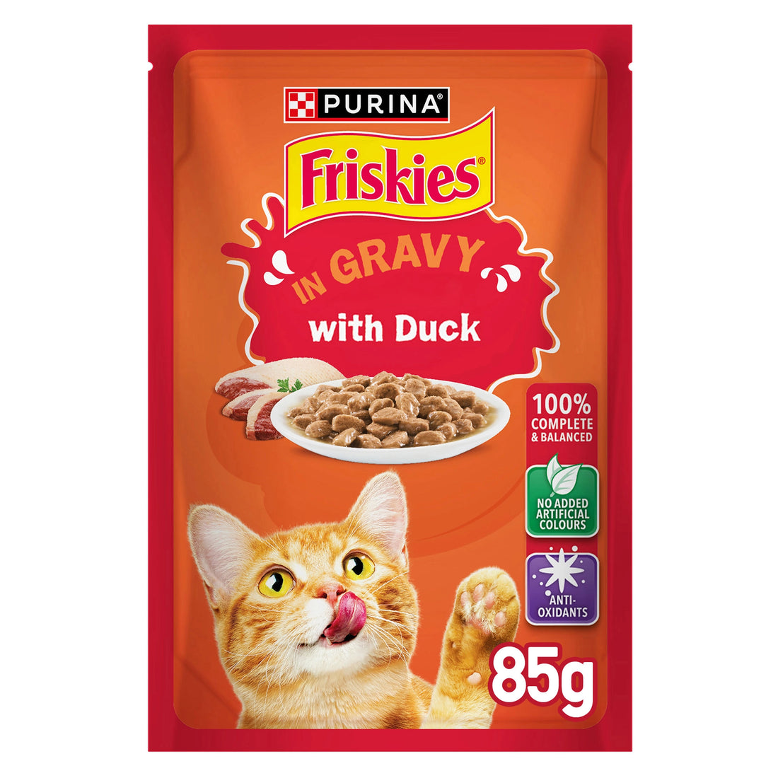 Purina Friskies With Duck In Gravy Pouch 85g