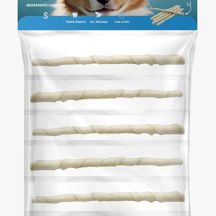 مكافآت مضغ للكلاب من عظام البقر الخام الغنية، قطعتان