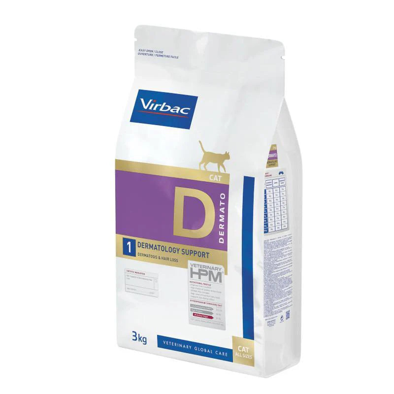 Virbac Veterinary HPM Dermatology Support Dry Cat Food 3 kg