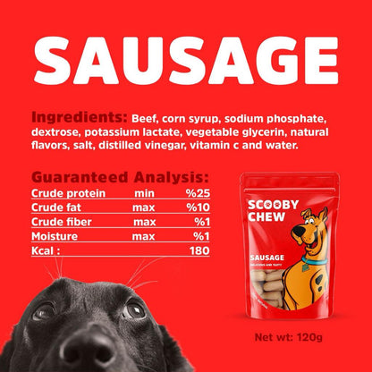 Scooby Chew Sausage Dog Treats 120 gr