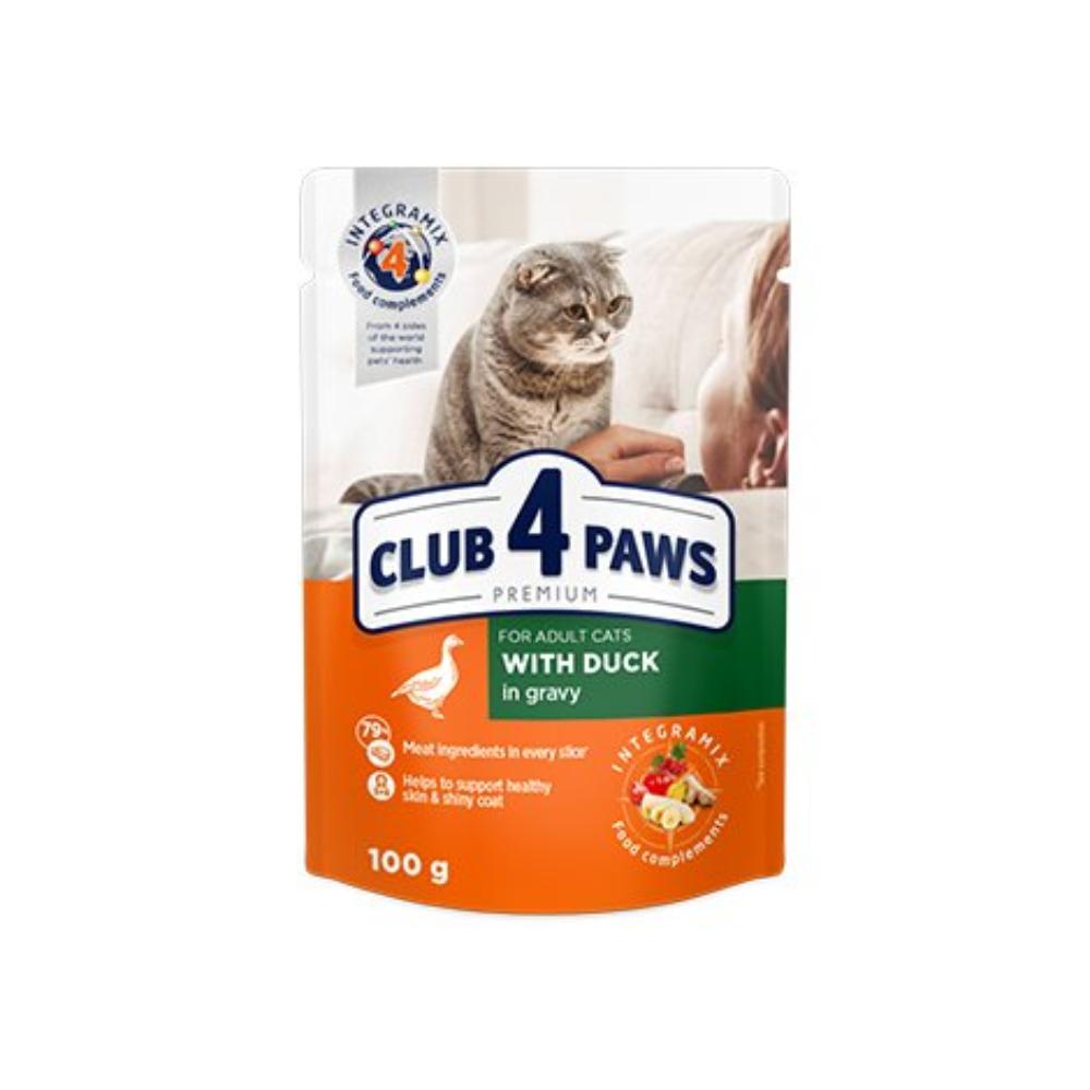 Club 4 Paws Wet Food with Duck in Gravy for Adult Cats 100 gr