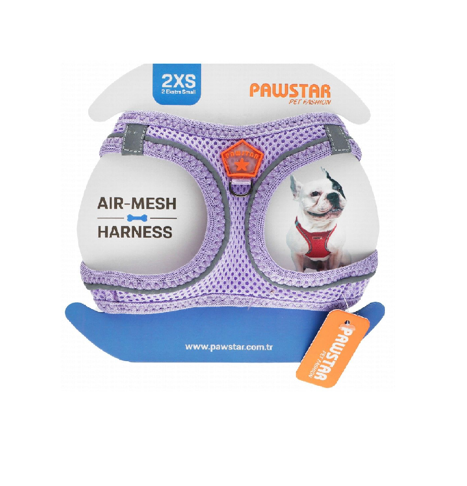 حزام كلب Pawstar 2XS Neon Pink Air Mesh من 24 إلى 28 سم