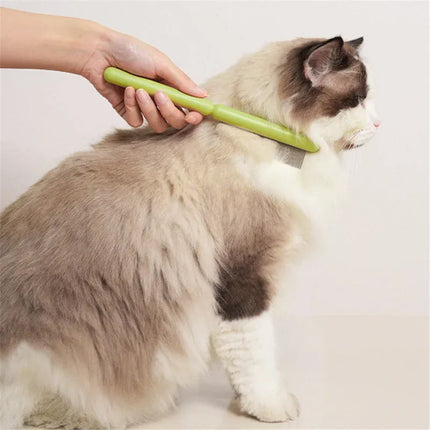 Stainless Steel Coarse Tooth Pet Comb Anti-Matting Grooming Tool for Cats and Dogs Orange