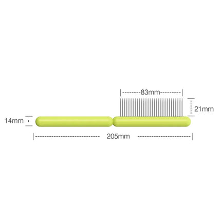 Stainless Steel Coarse Tooth Pet Comb Anti-Matting Grooming Tool for Cats and Dogs Orange