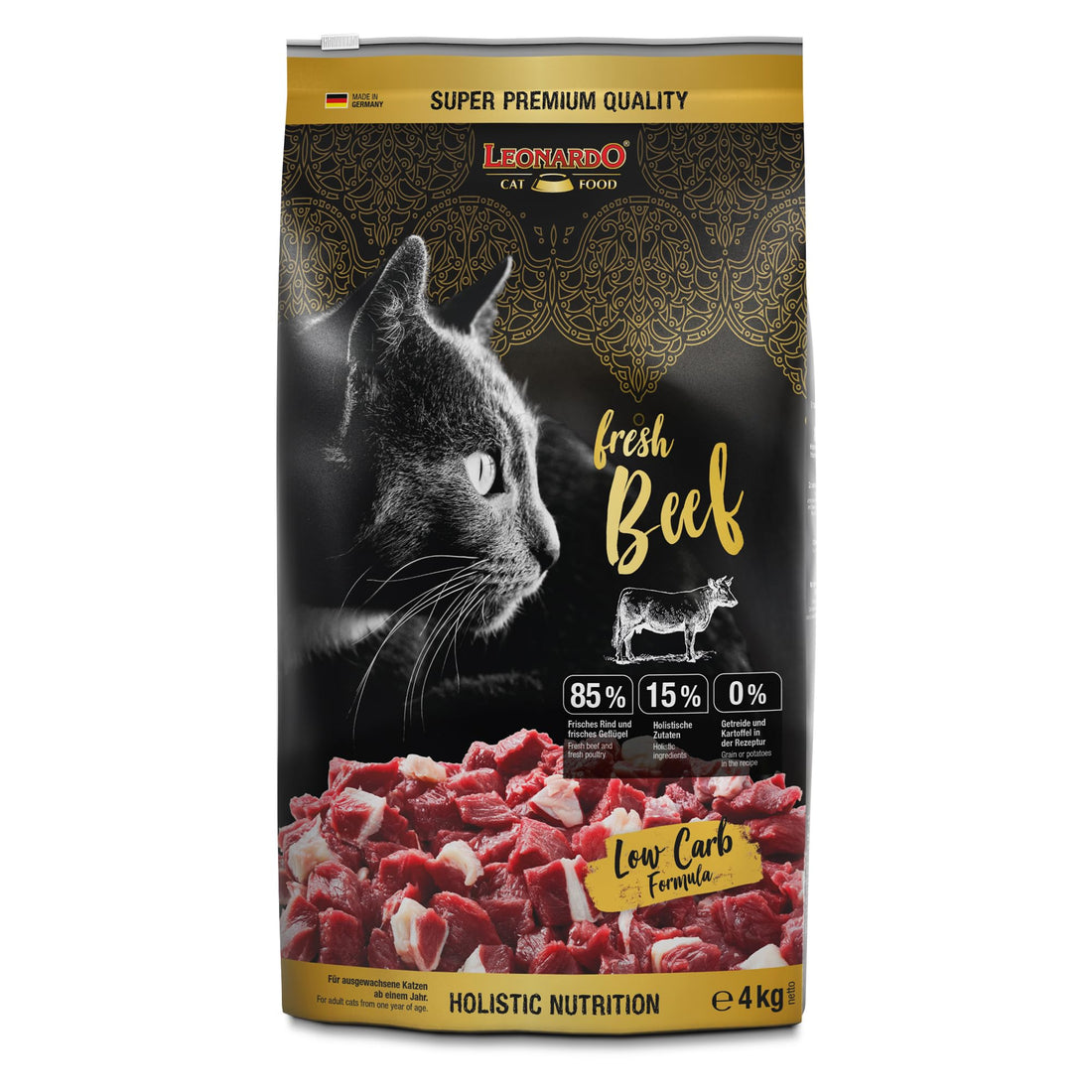 Leonardo GF and holistic Dry Food For adult Cats With Fresh Beef 1.5 Kg