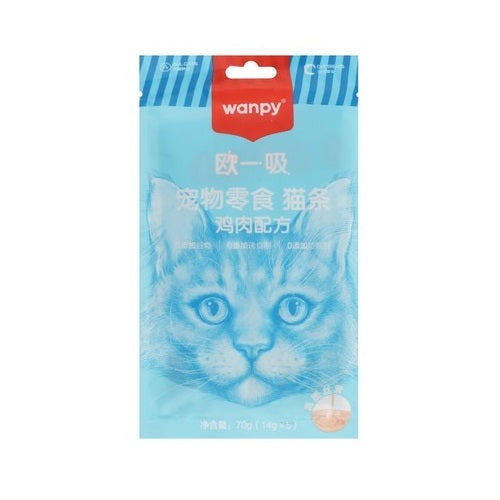 وانبي - مكافآت الدجاج الكريمي لجميع القطط 70 جرام - 5 قطع