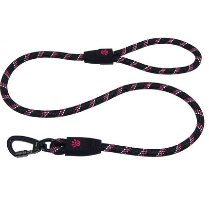 Doco Black and red Reflective Rope Dog Leash 150 in 0.8cm