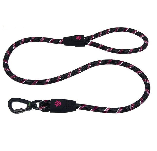 Doco Black and red Reflective Rope Dog Leash 150 in 0.8cm