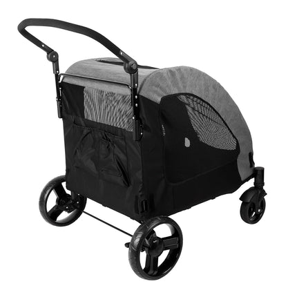 Nisurba Foldable and Portable Large Dog Stroller up to 60 kg - Grey