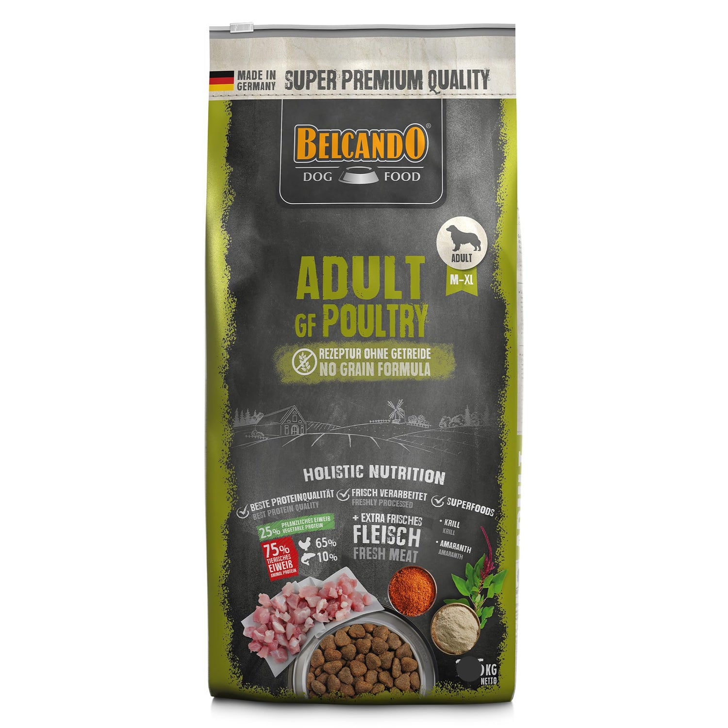 Belcando Dry Food with Poultry for Medium to XL Breed Adult Dogs 12.5 kg