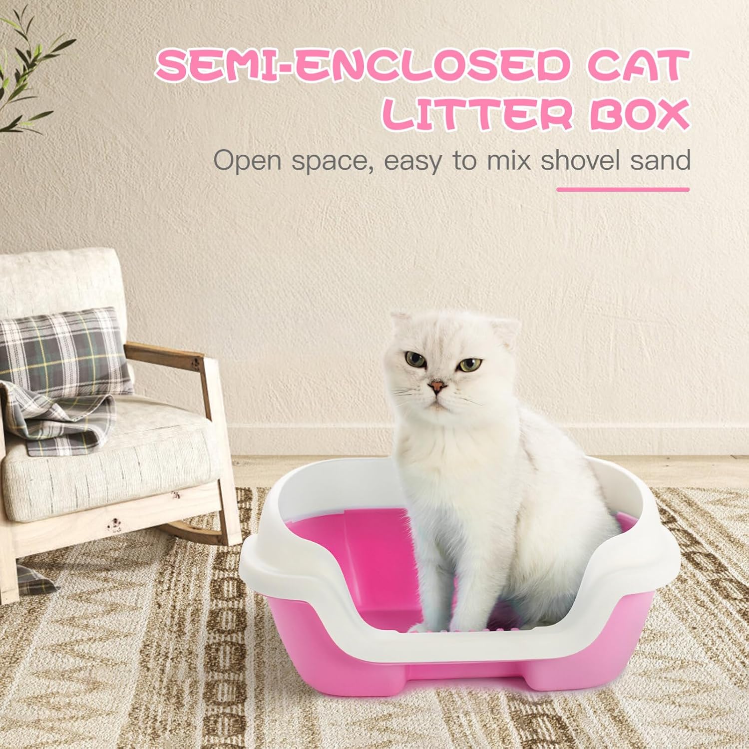 Naomi Open Litter Box for cats