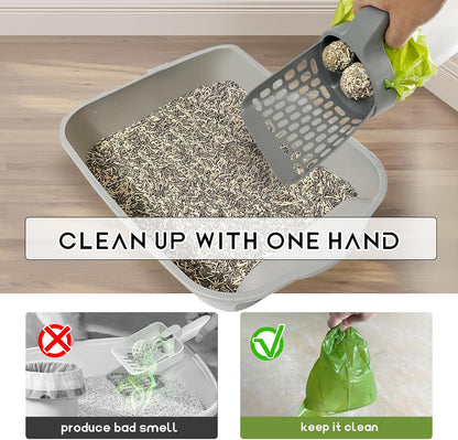 Cat Litter Scooper with Holder  2 in 1 Cat Litter Shovel