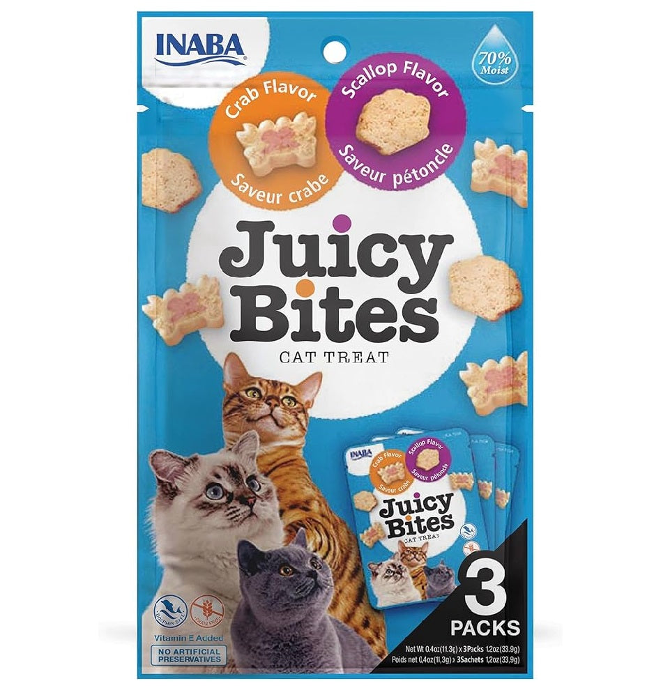 Inaba Juicy Bites Cat Treats Crab and Scallop Flavor 3 in 11.3 gr