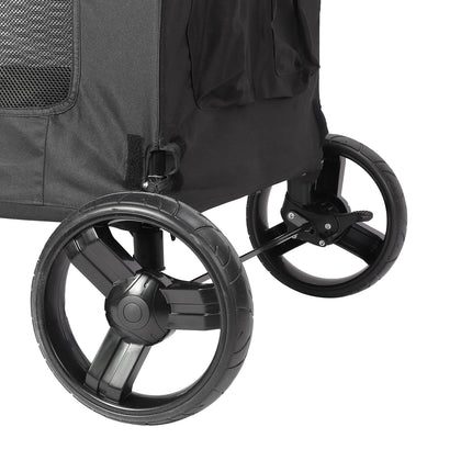 Nisurba Foldable and Portable Large Dog Stroller up to 60 kg - Grey