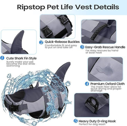 Dog Life Jacket large Vest for Swimming Boating