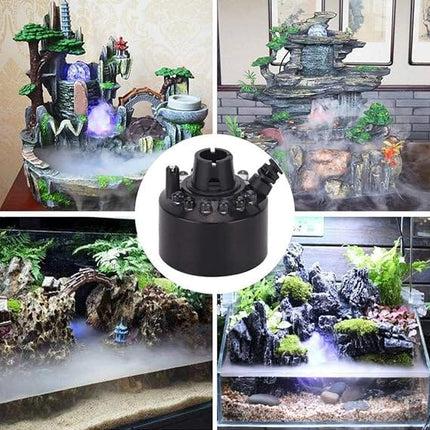 Ultrasonic Mist Maker Fogger  LED Water Fountain and Aquarium Fog Machine for Terrariums and Ponds
