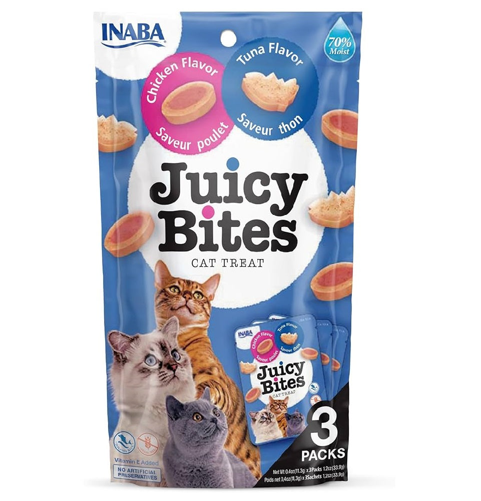 Inaba Juicy Bites Cat Treats Chicken and Tuna Flavor 3 in 11.3 gr