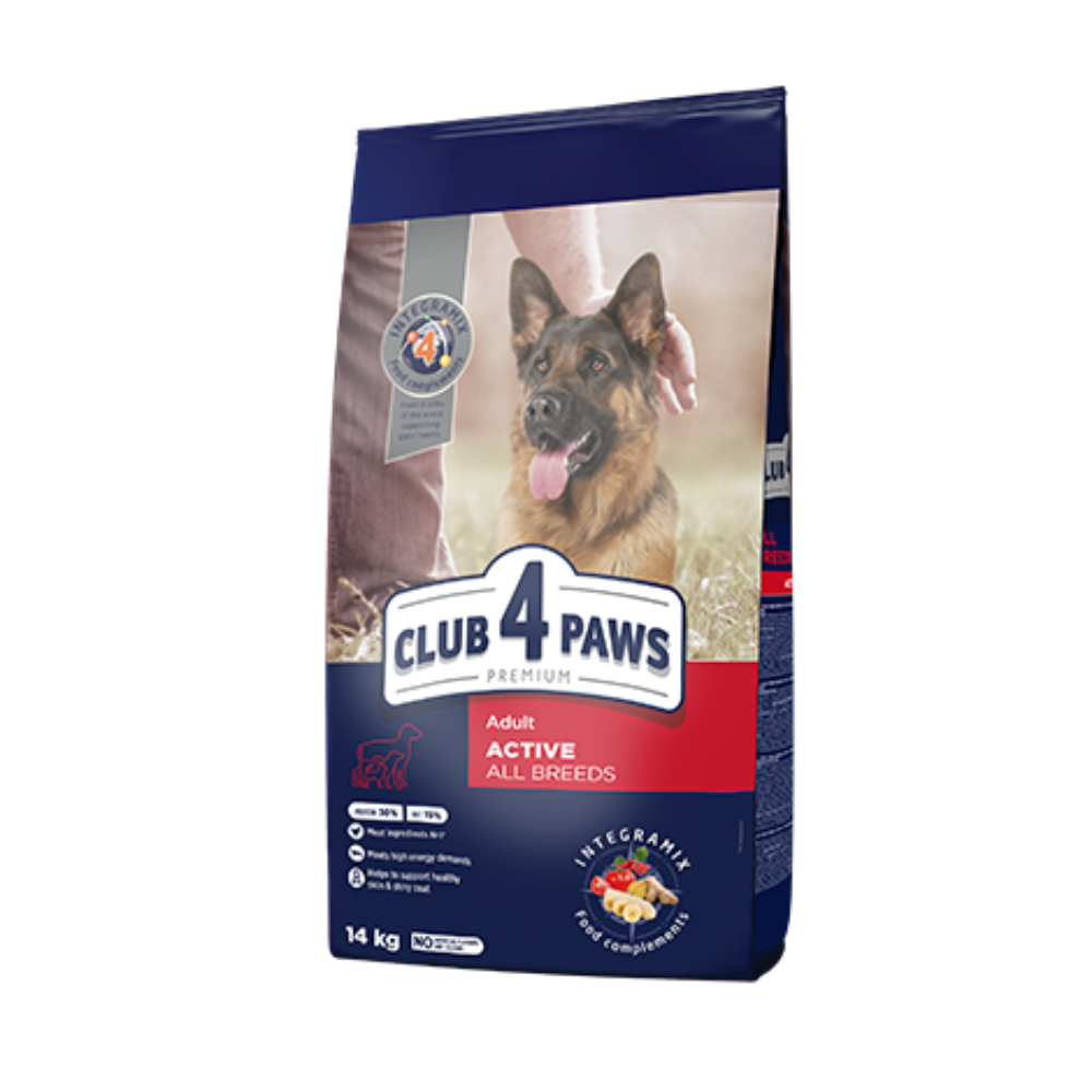 Club 4 Paws Dry Food for adult Active Dog with with Chicken 14 kg