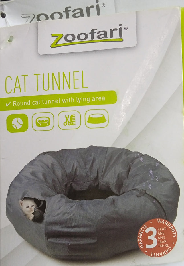 ZooFari pet Tunnel with Hanging Toy