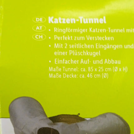 ZooFari pet Tunnel with Hanging Toy